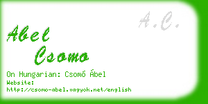 abel csomo business card